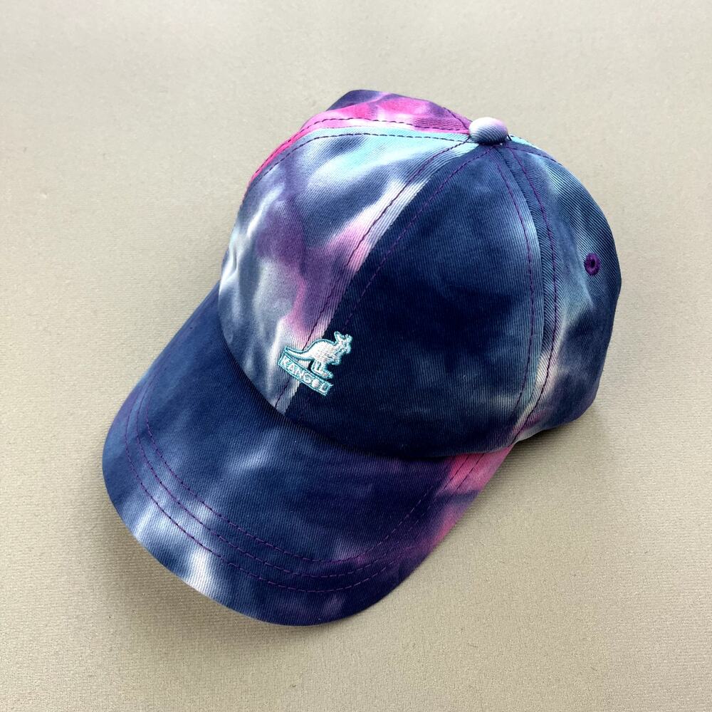 Kangol Hat Cap Strapback Blue Tie Dye Baseball Logo Hip Hop Streetwear Skater